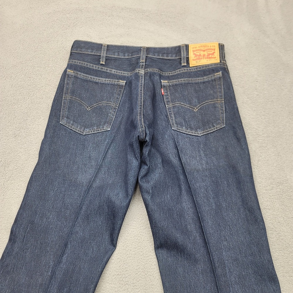 Levis 517 Jeans Mens 33x34 Dark Wash Bootcut Denim Waterless PC9-00517-0217*